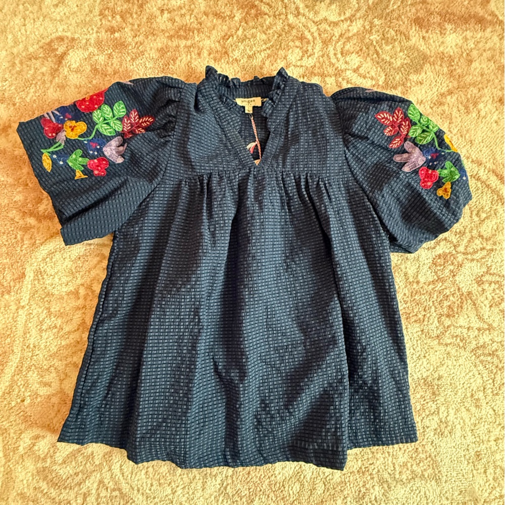 NWT UMGEE EMBROIDERED BLOUSE SIZE L - Picture 2 of 4